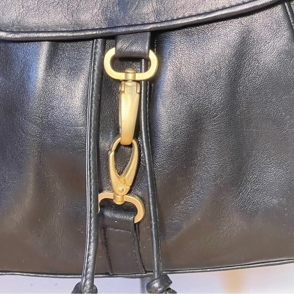 Saks Fifth Avenue Genuine Black Leather Backpac main image 6